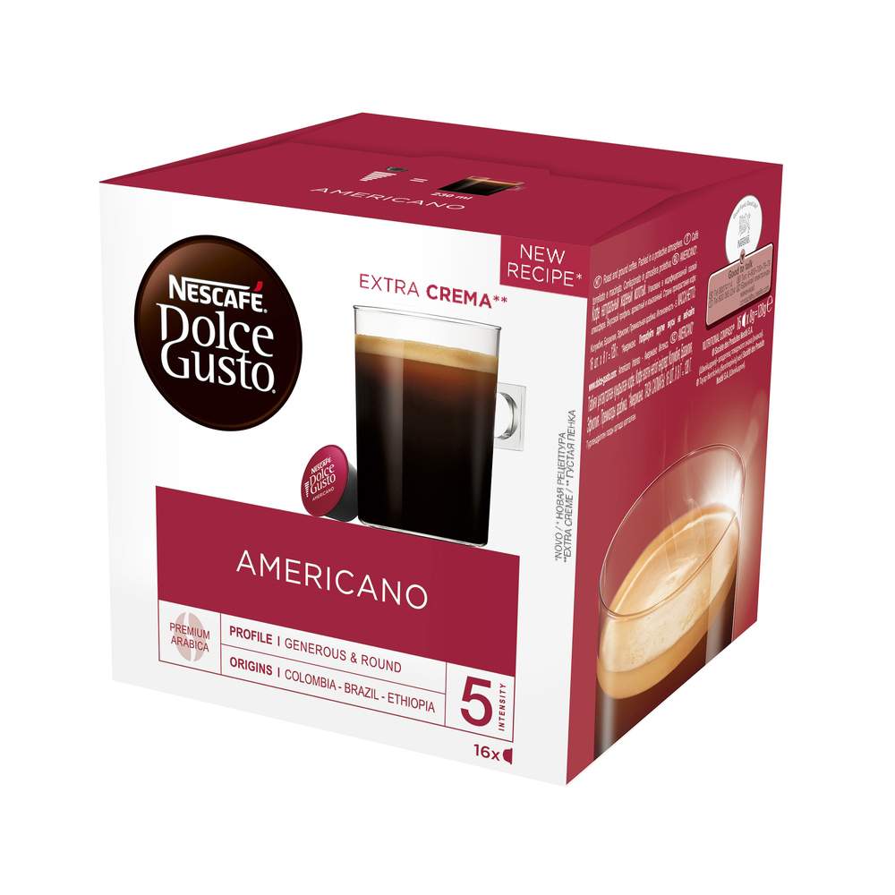Кофе в капсулах Nescafe Dolce Gusto americano 16 капсул