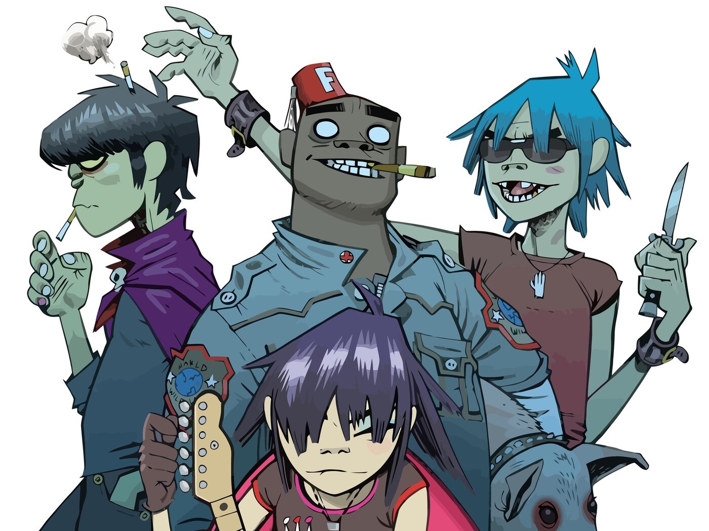 Фотография Картина по номерам Бруталити <b>Gorillaz</b> 2 30х40 см № 1.