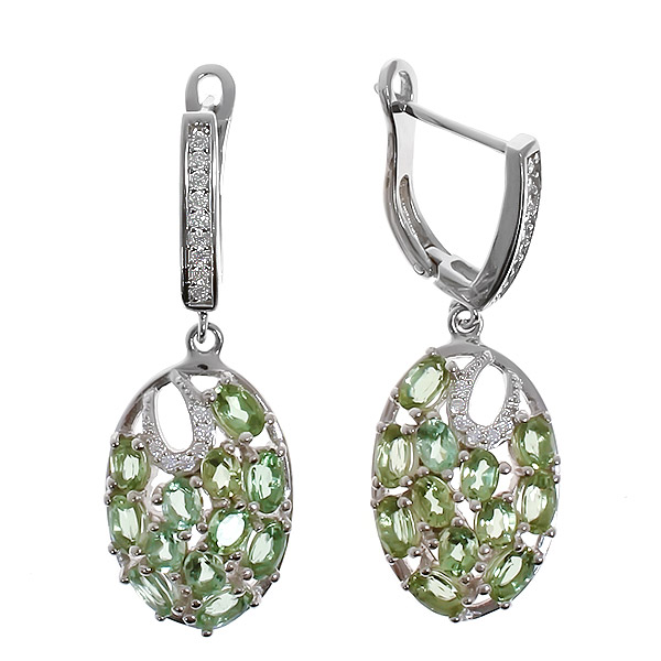 Серьги женские из серебра Balex Jewellery 2405936829, шпинель/фианит