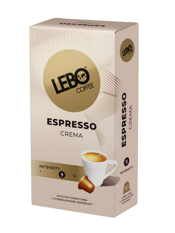 Кофе в капсулах Lebo espresso crema, 55 г - купить в Мегамаркет Москва Пушкино, цена на Мегамаркет