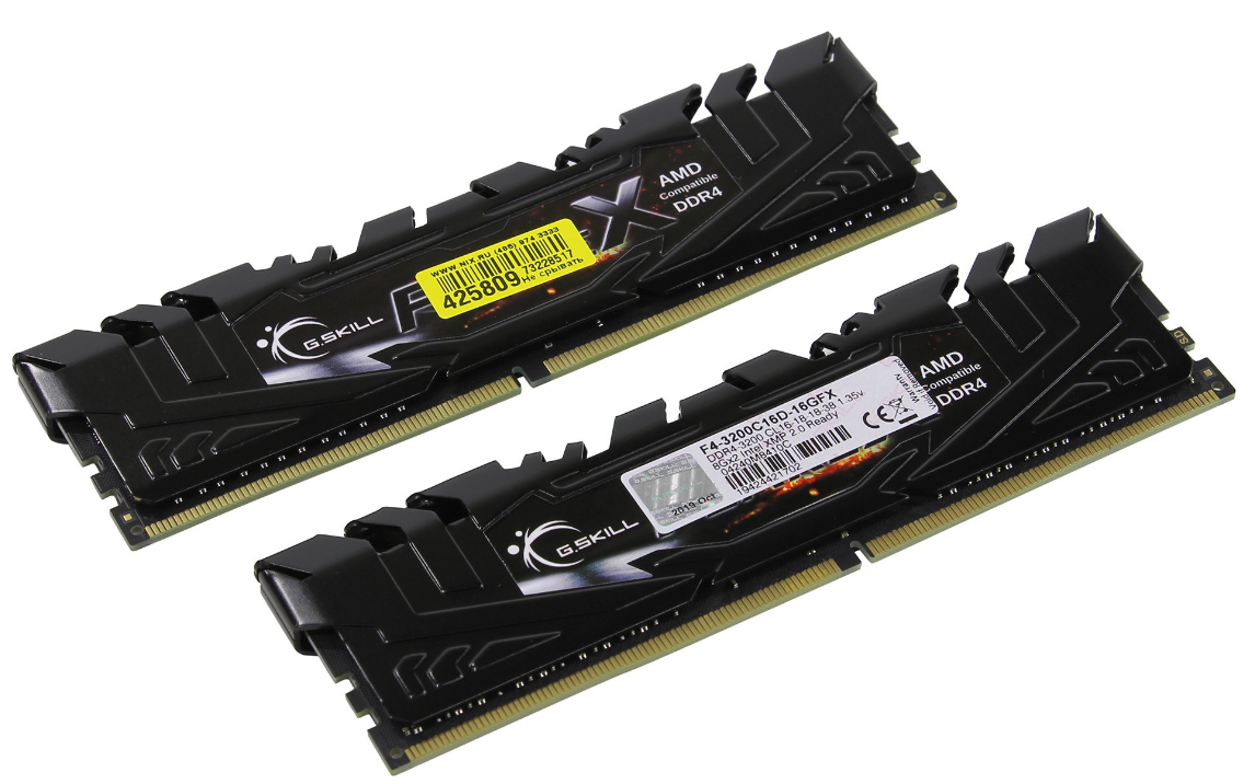 Оперативная память G.Skill Flare X (F4-3200C16D-16GFX) DDR4 2x8Gb 3200MHz, купить в Москве, цены в интернет-магазинах на Мегамаркет