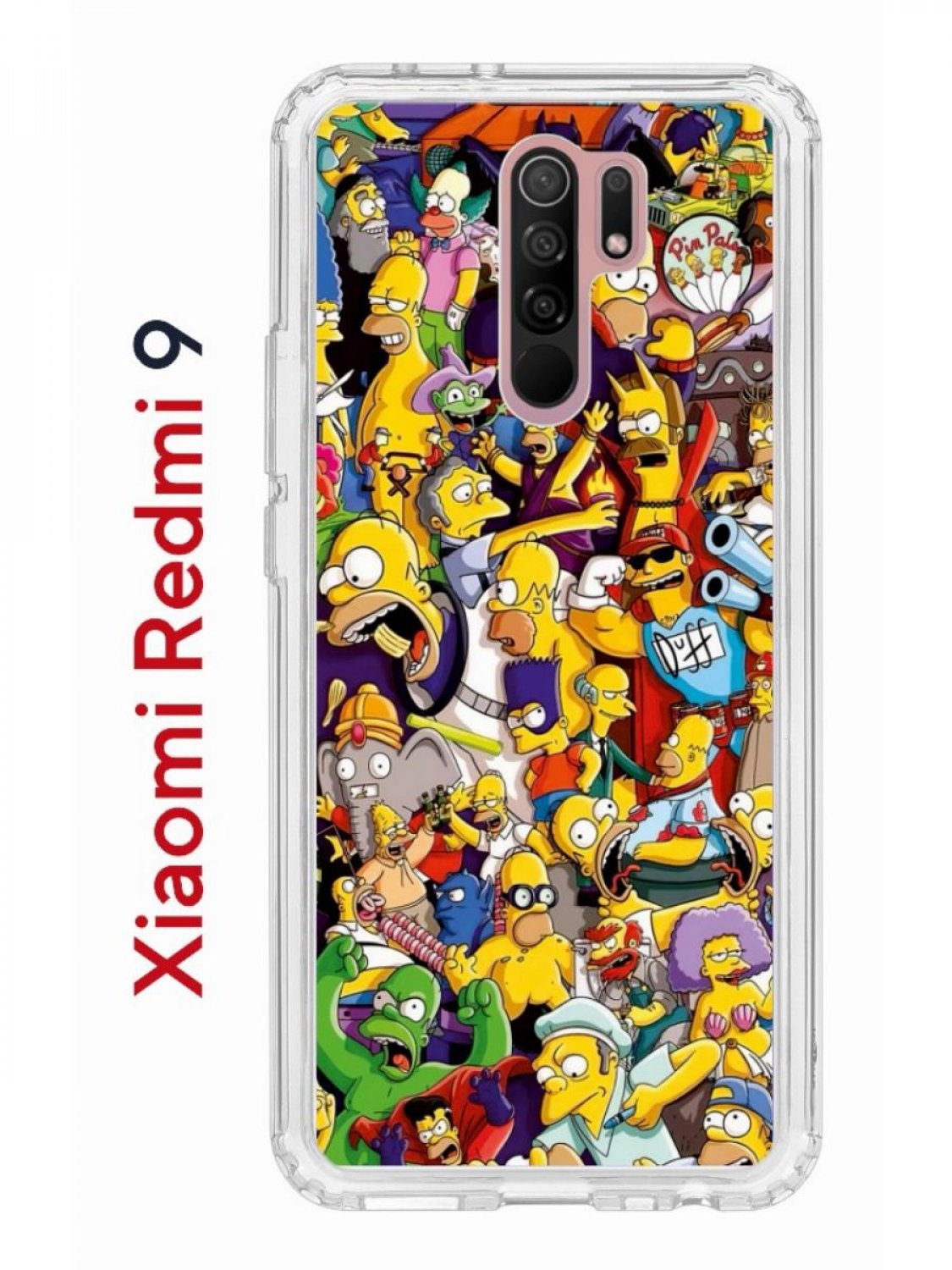 Чехол на Redmi 9 с принтом Kruche Print Симпсоны,противоударный бампер,с  защитой камеры, купить в Москве, цены в интернет-магазинах на Мегамаркет