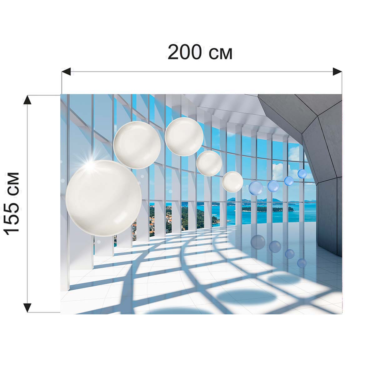 Бумажные фотообои бесшовные VEROL Окно 3D 3,1 м2 200х155 см отделка стен  декор дома обои купить в интернет-магазине, цены на Мегамаркет