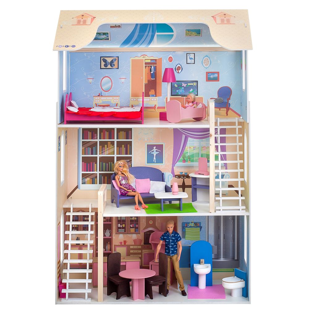 Кукольный домик Paremo шарм с мебелью