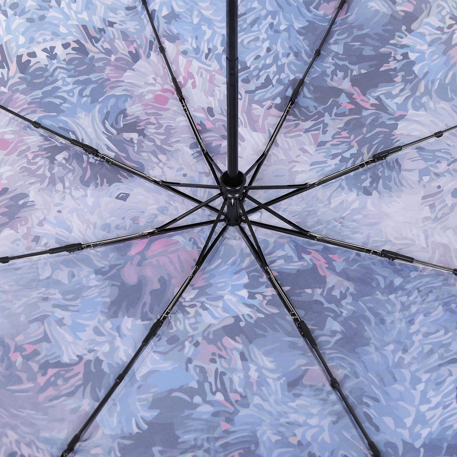Зонт складной женский автоматический FABRETTI S-20154 голубой