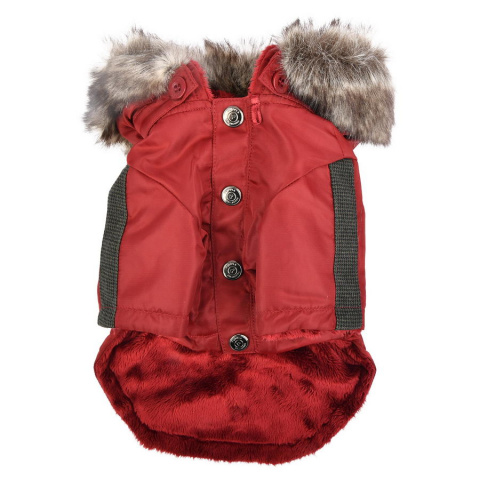 Куртка для собак Puppia Brock, унисекс, красный, M, длина спины 25.5 см