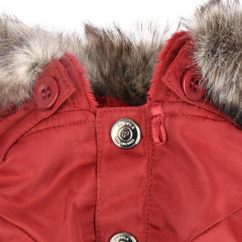 Куртка для собак Puppia Brock, унисекс, красный, L, длина спины 32 см