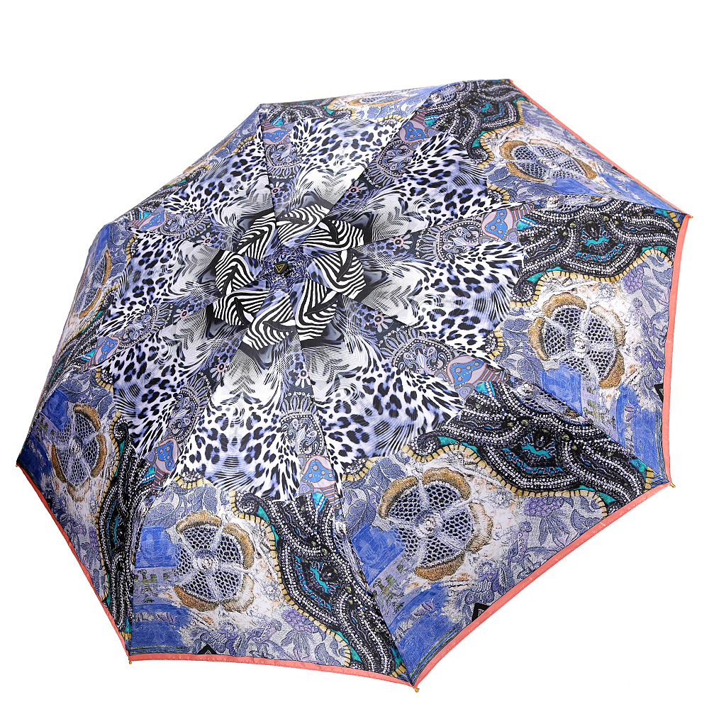 Зонт складной женский автоматический FABRETTI S-20158 синий