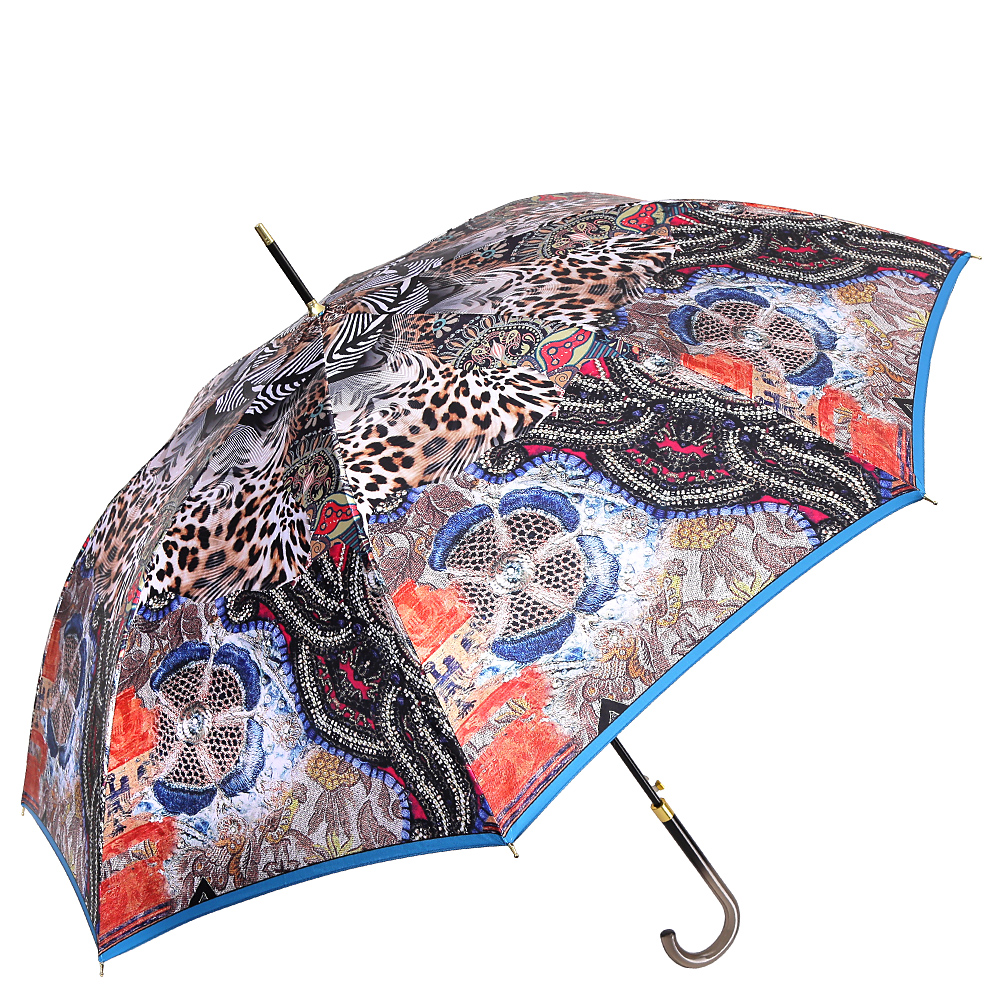 Зонт-трость женский полуавтоматический FABRETTI 1991 коричневый