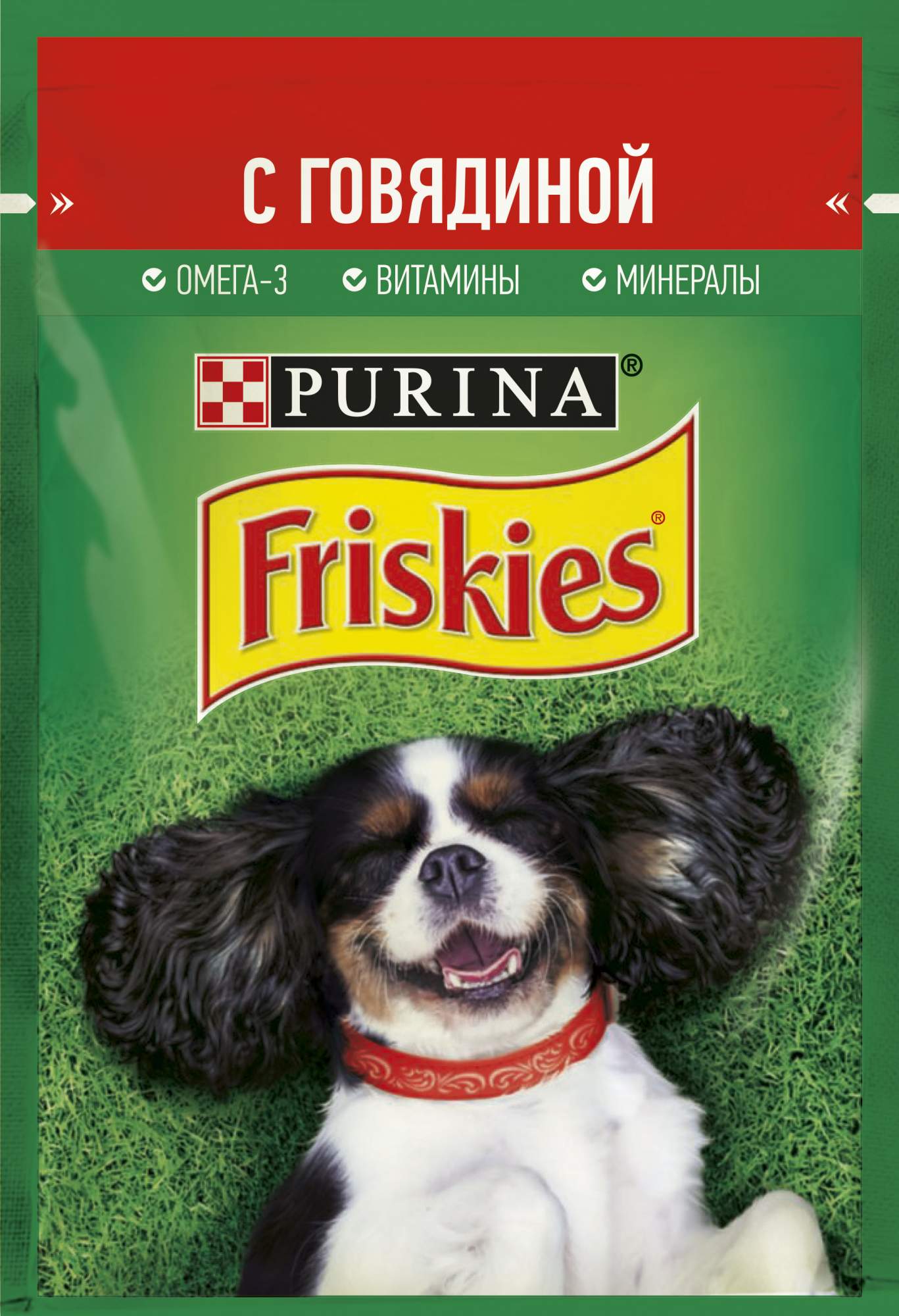 Купить влажный корм Friskies для взрослых собак, кусочки с говядиной в подливе, 85 г, цены на Мегамаркет | Артикул: 100024142567