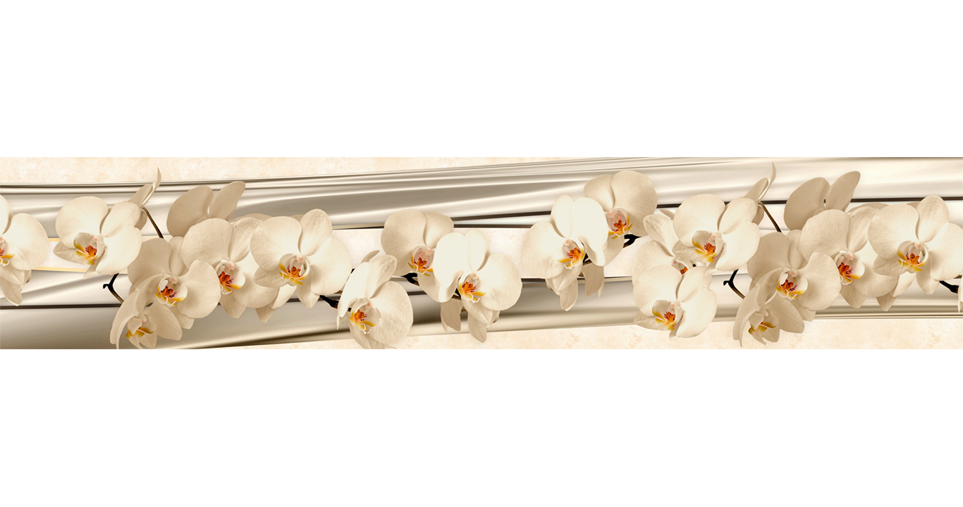 Кухонный фартук Dellitas Белые орхидеи 3177 300х60см АБС пластик фотопечать - купить в Москве, цены на Мегамаркет | 600009701633