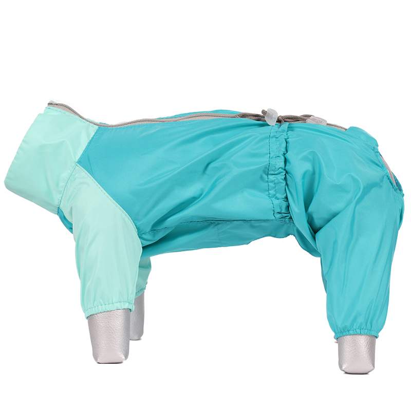 Дождевик для собак YORIKI Дабл, мужской, голубой, XL, длина спины 32 см