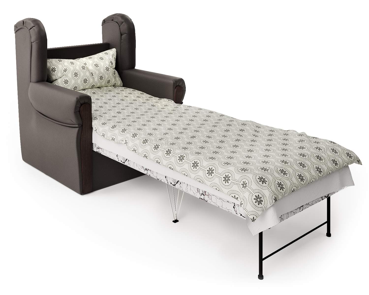 Кресло-кровать Шарм-Дизайн Классика M, шоколад/ромб