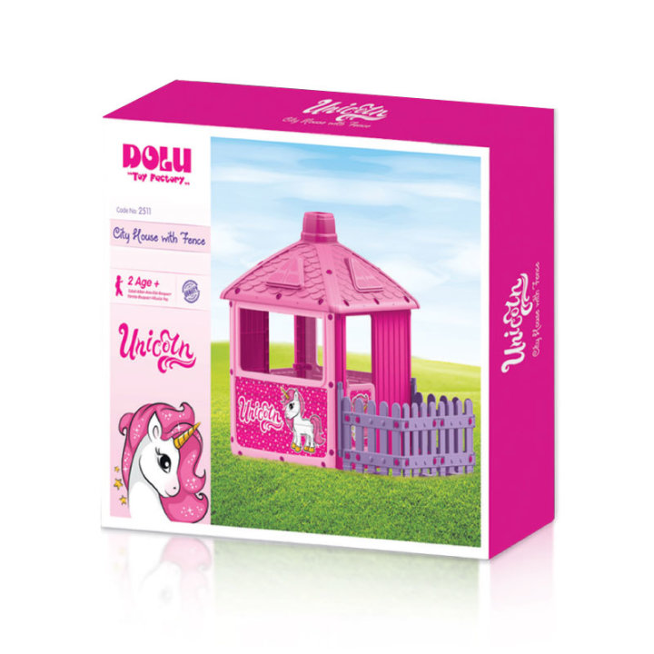 Игровой домик DOLU для девочек с забором