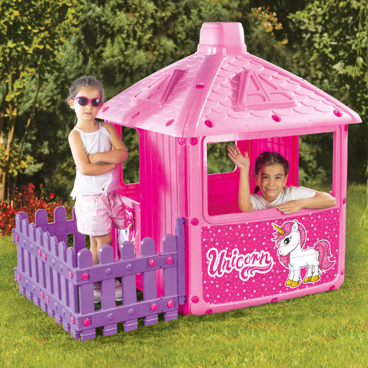 Игровой домик DOLU для девочек с забором