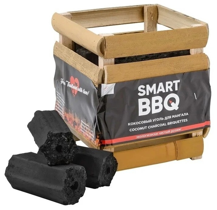 Уголь кокосовый для гриля Smart BBQ 2 кг - купить в Москве, цены на Мегамаркет | 100029987687