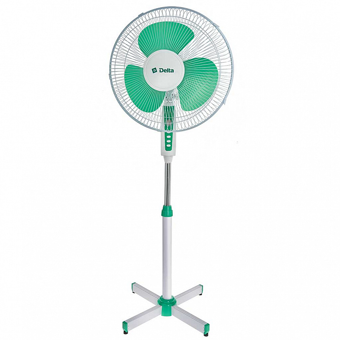 Вентилятор напольный Delta DL-003N белый; зеленый - купить в Дед Макар, цена на Мегамаркет