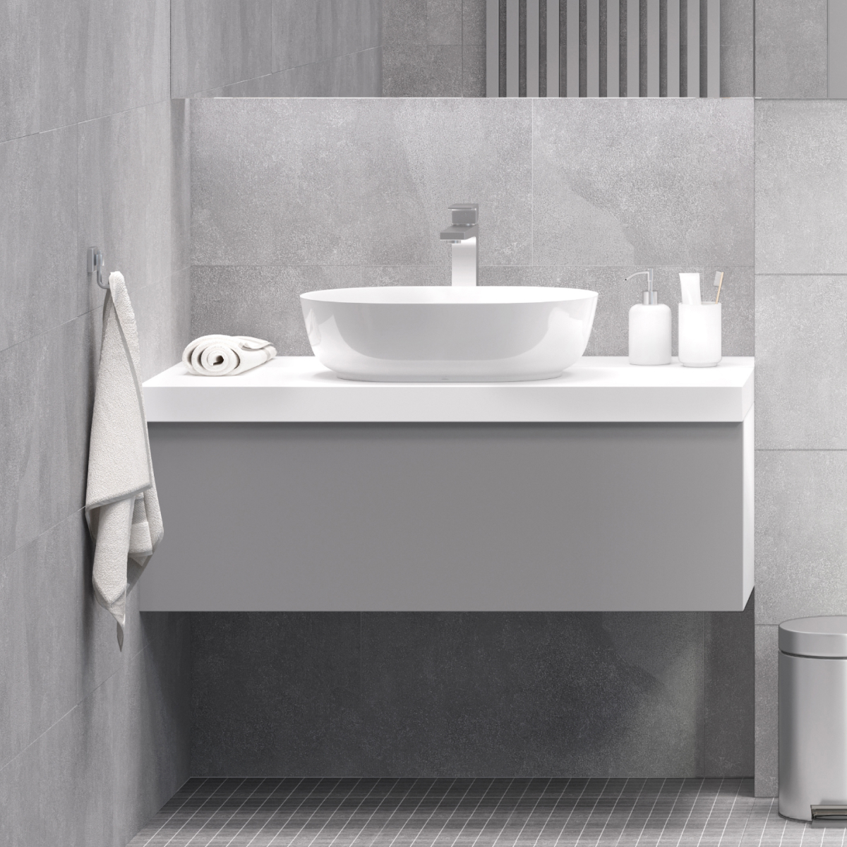 Установка подвесной тумбы с раковиной купить в интернет-магазине, цены ...