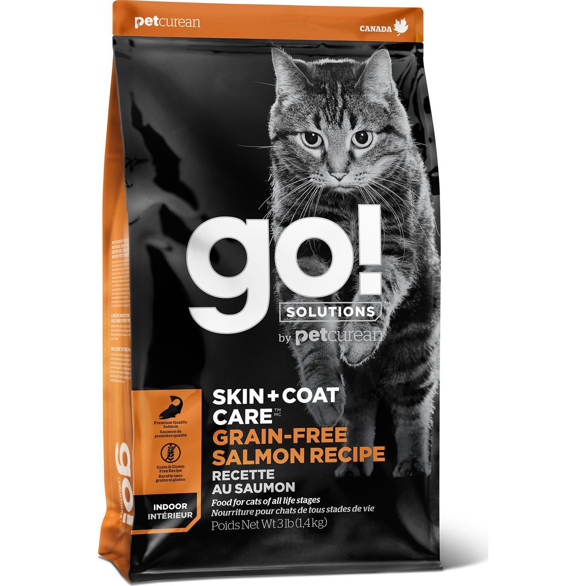 Сухой корм для кошек и котят GO! SKIN+COAT Grain Free, беззерновой, лосось, 7,26кг - купить в zoo-box, цена на Мегамаркет
