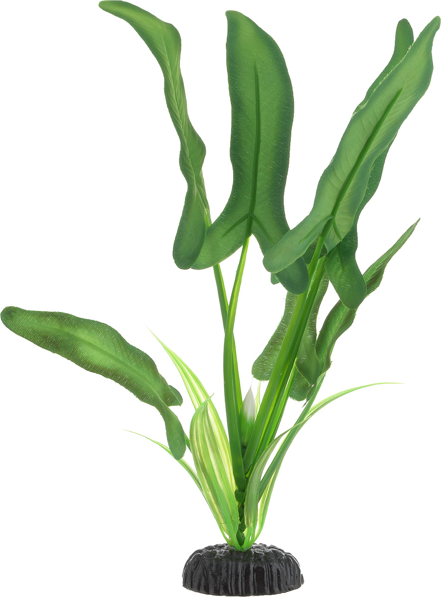 Искусственное растение для аквариума Barbus Анубиас Хастифолия Plant 035 20 см, шелк