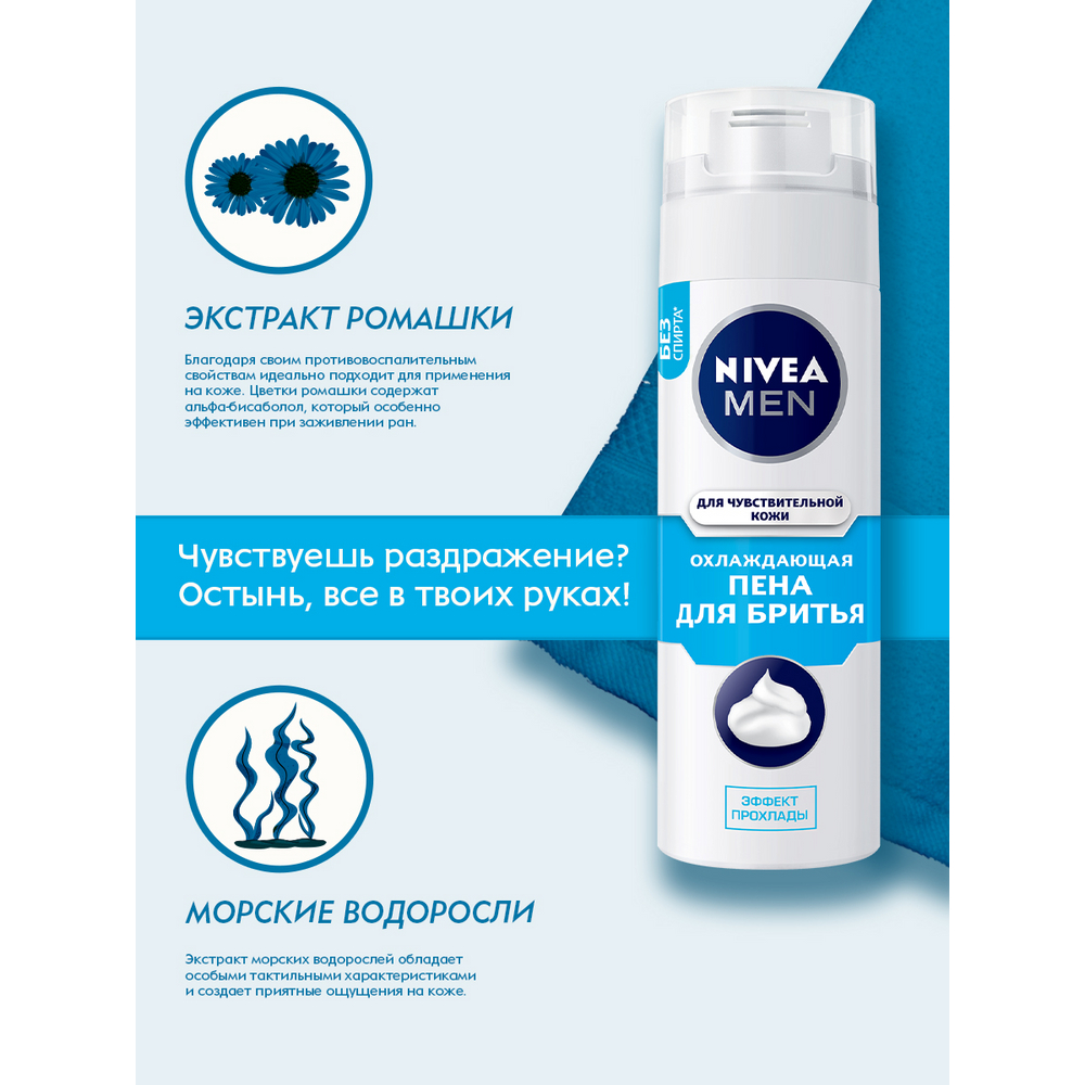 Пена и гель для бритья nivea