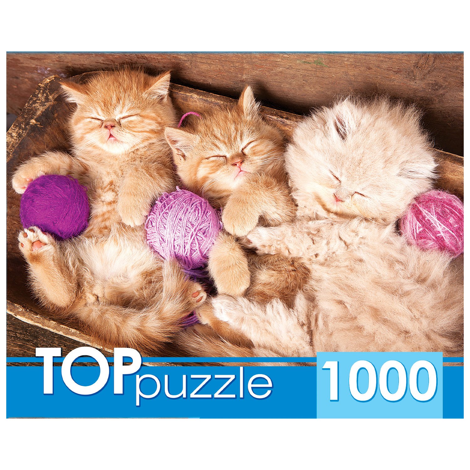 Купить пазлы Toppuzzle Спящие котята с клубками, 1000 элементов  ГИТП1000-4140, цены на Мегамаркет | Артикул: 100031050017