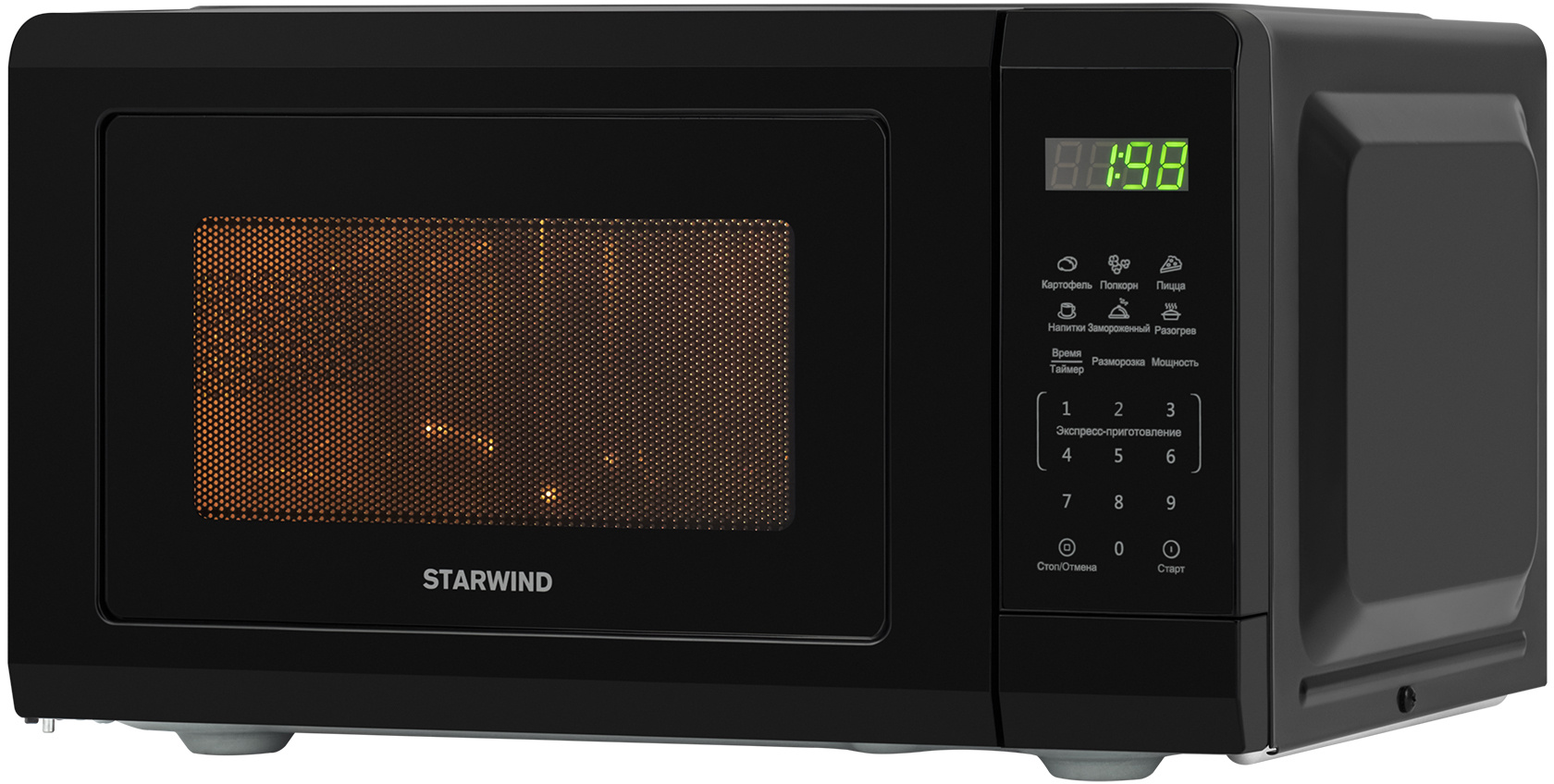 Микроволновая печь соло STARWIND SMW4320 черный – купить в Москве, цены в интернет-магазинах на Мегамаркет