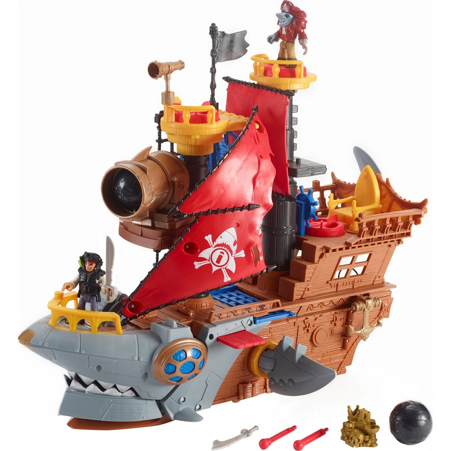 Игровой набор Mattel Imaginext Пиратский корабль Акула