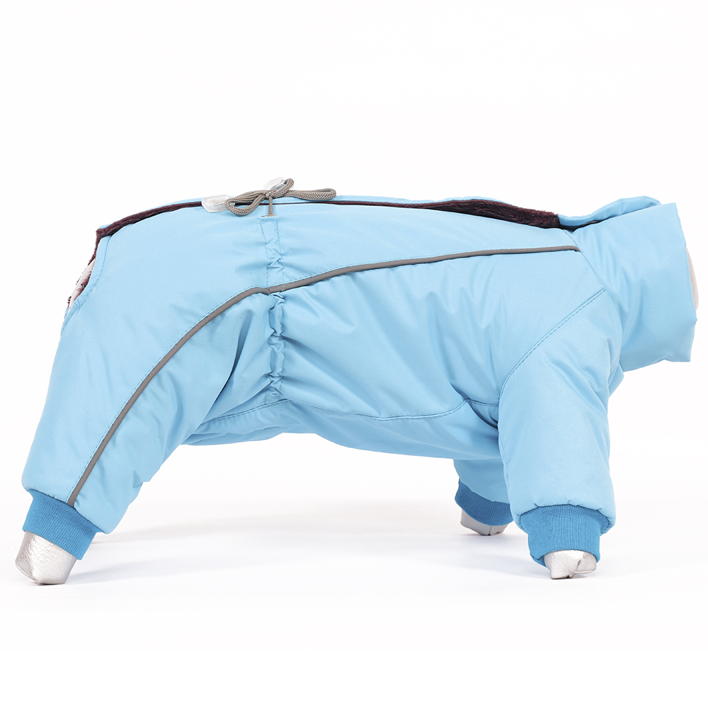 Комбинезон для собак YORIKI Какаду, унисекс, голубой, L, длина спины 28 см