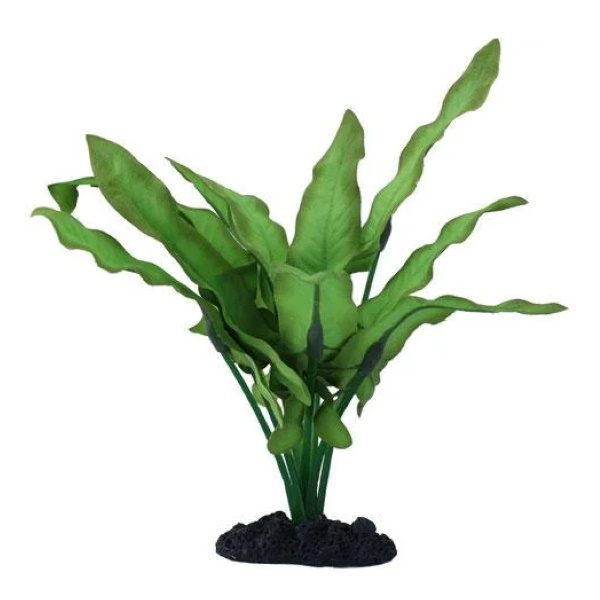 Искусственное растение для аквариума Prime Анубиас Хастифолия 20 см, пластик, шелк