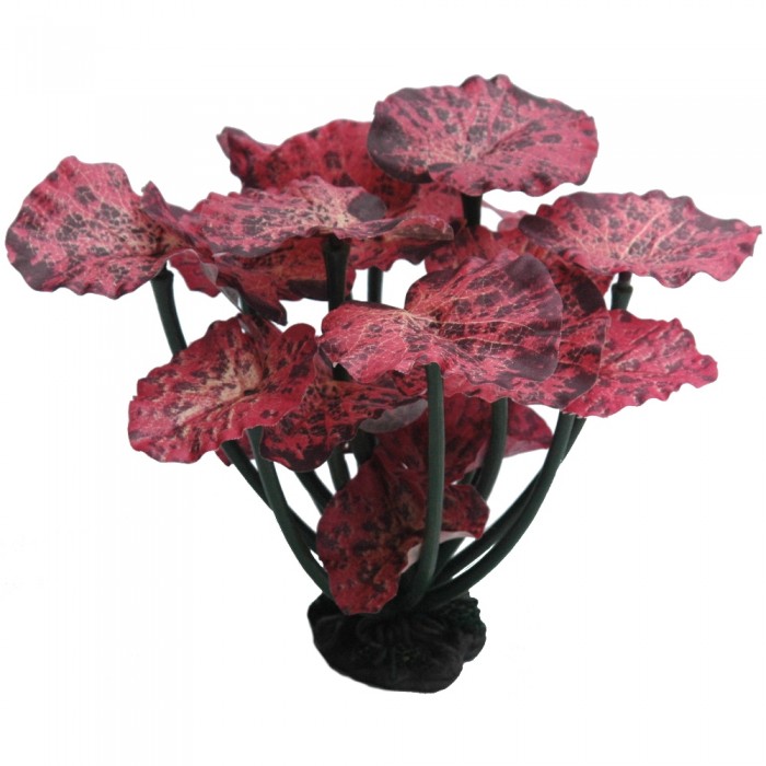Искусственное растение для аквариума Prime Нимфея краповая 20 см, пластик, шелк