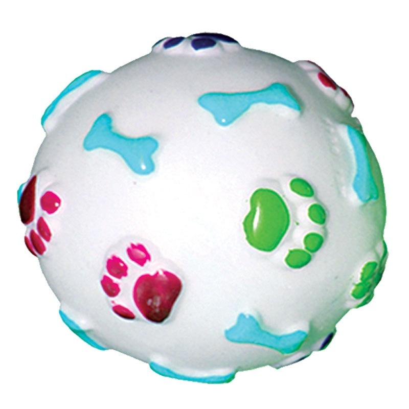 Апорт для собак Triol Мяч с лапками и косточками, в ассортименте, 11 см