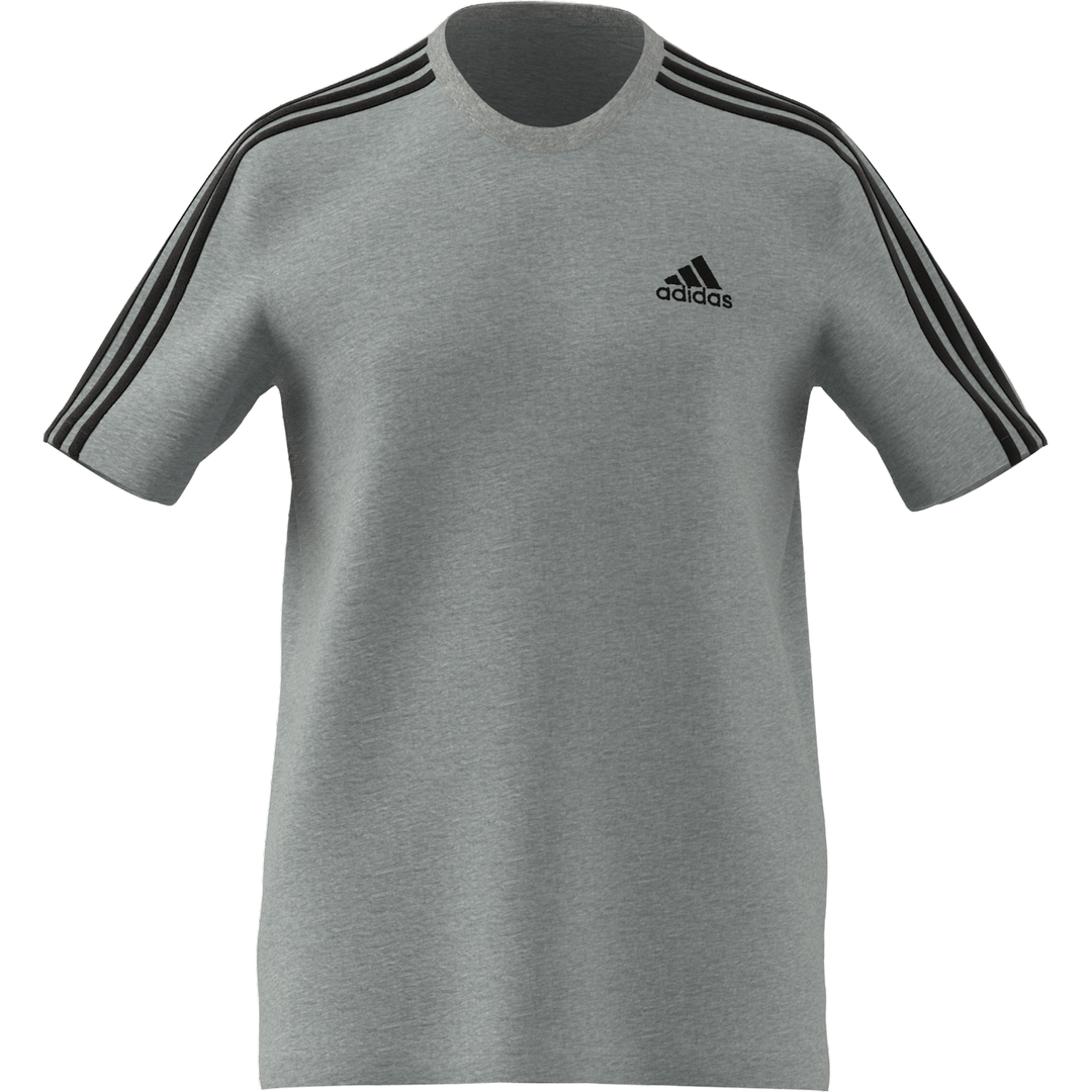 Футболка мужская Essentials 3-Stripes Tee Adidas серая XL