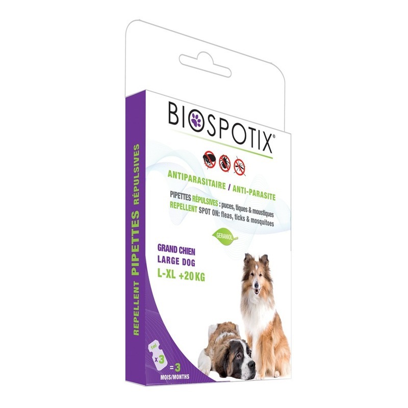 Капли для собак против блох, вшей, клещей, комаров Biospotix XL Dog Spot, 5 пипеток, 1 мл