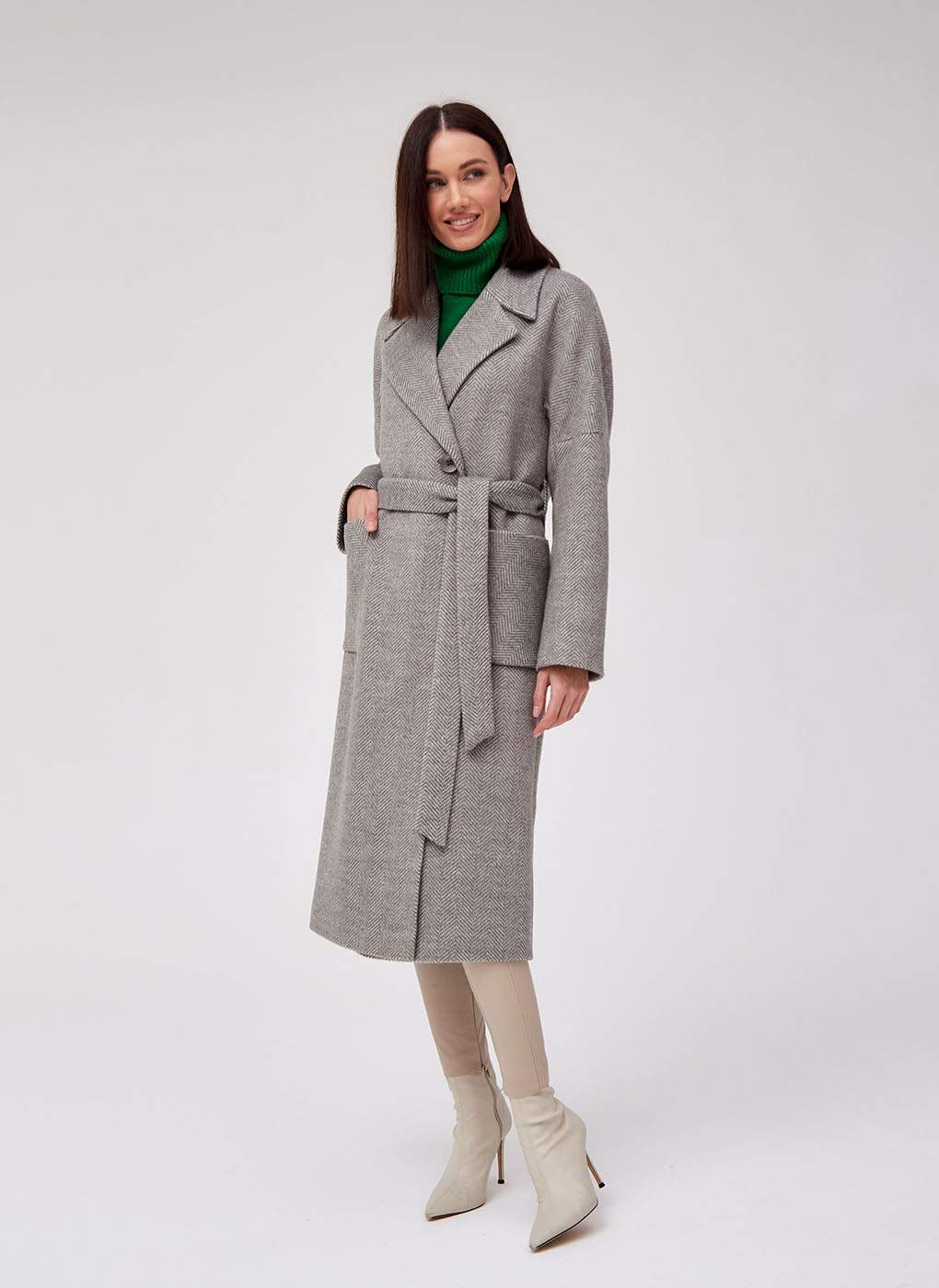 Пальто женское Giulia Rosetti 59789 зеленое 42 RU