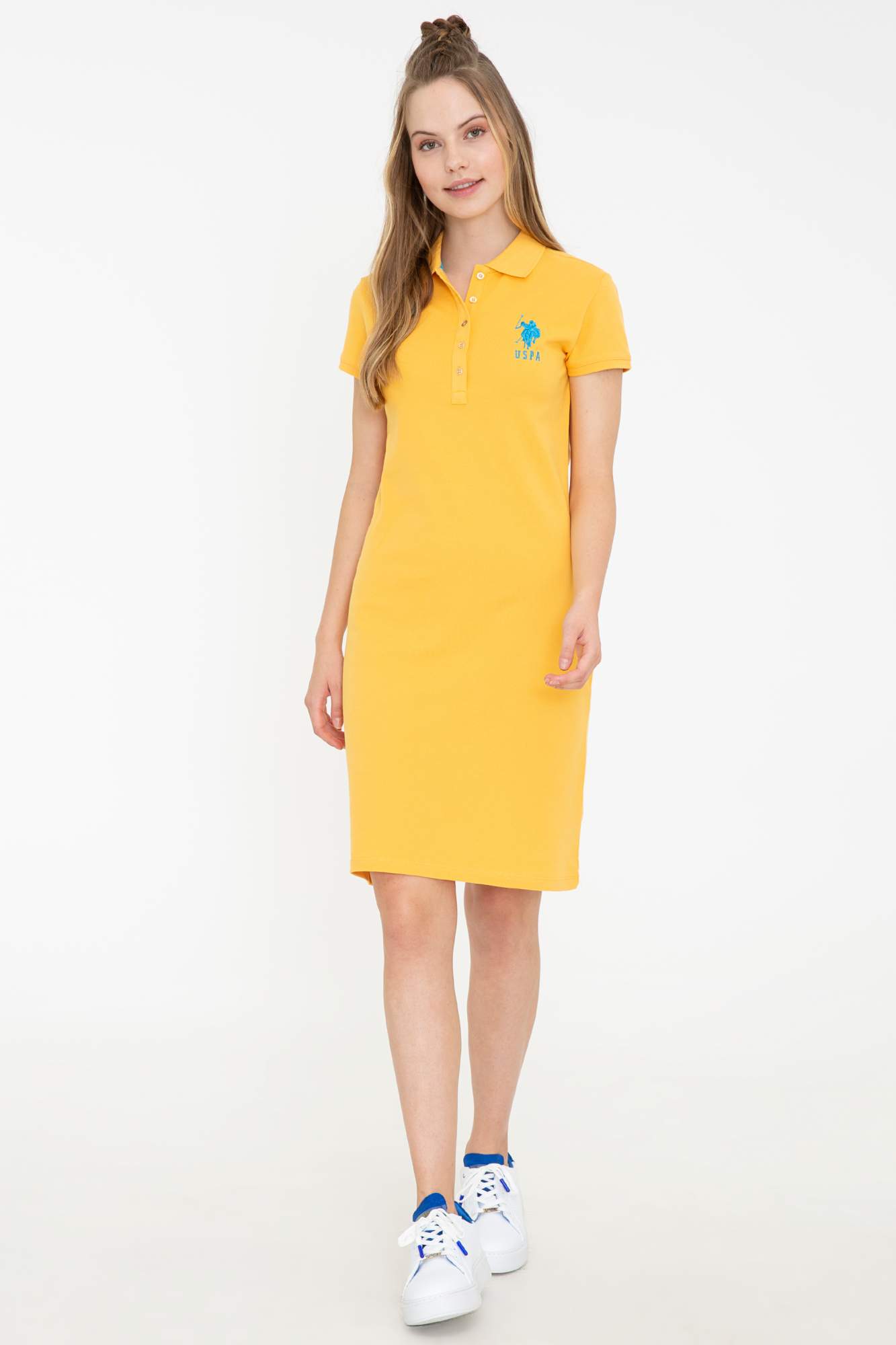 Платье женское U.S. POLO Assn. G082SZ0750MTS0221-075 желтое XS