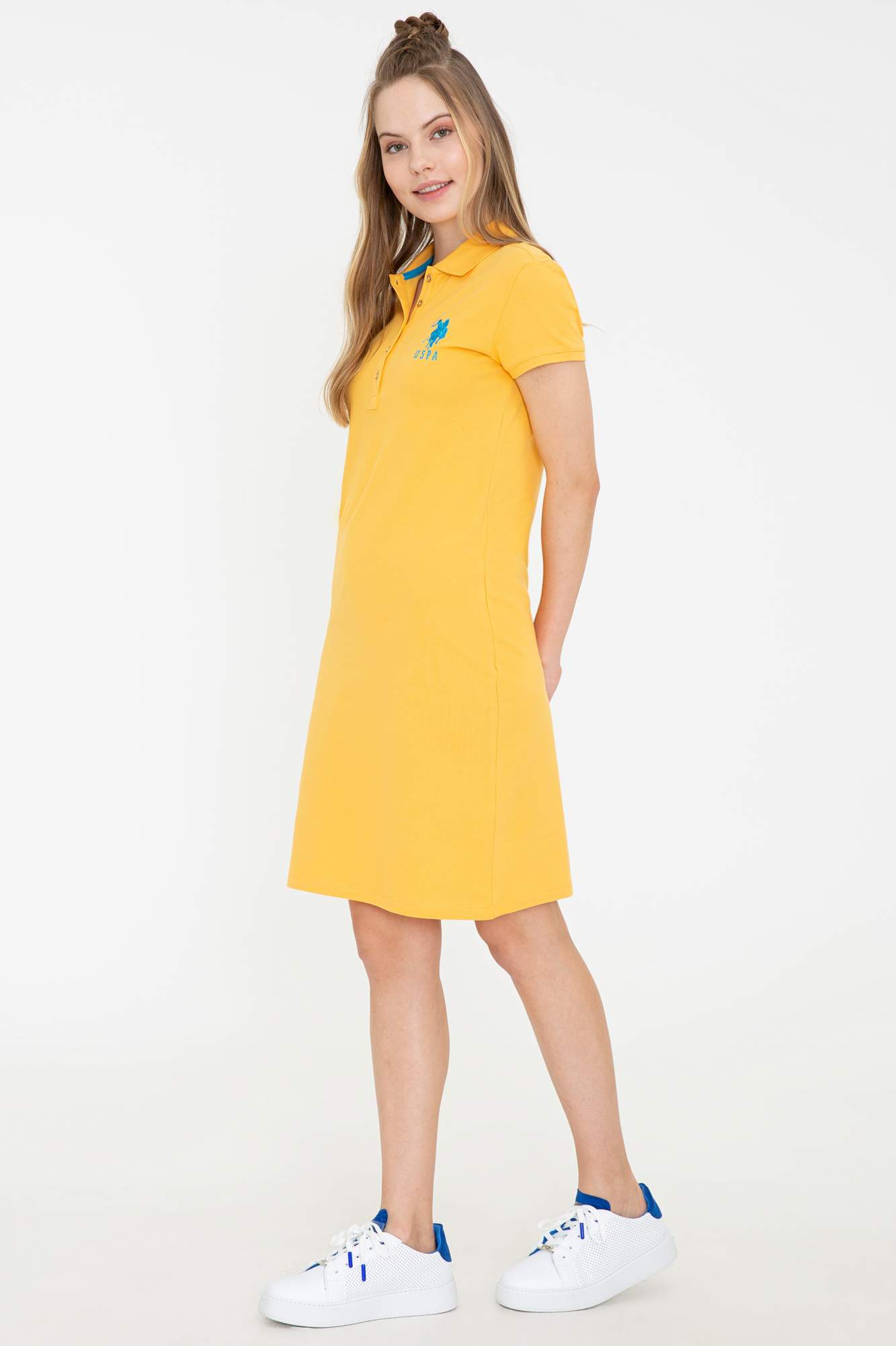 Платье женское U.S. POLO Assn. G082SZ0750MTS0221-075 желтое XS