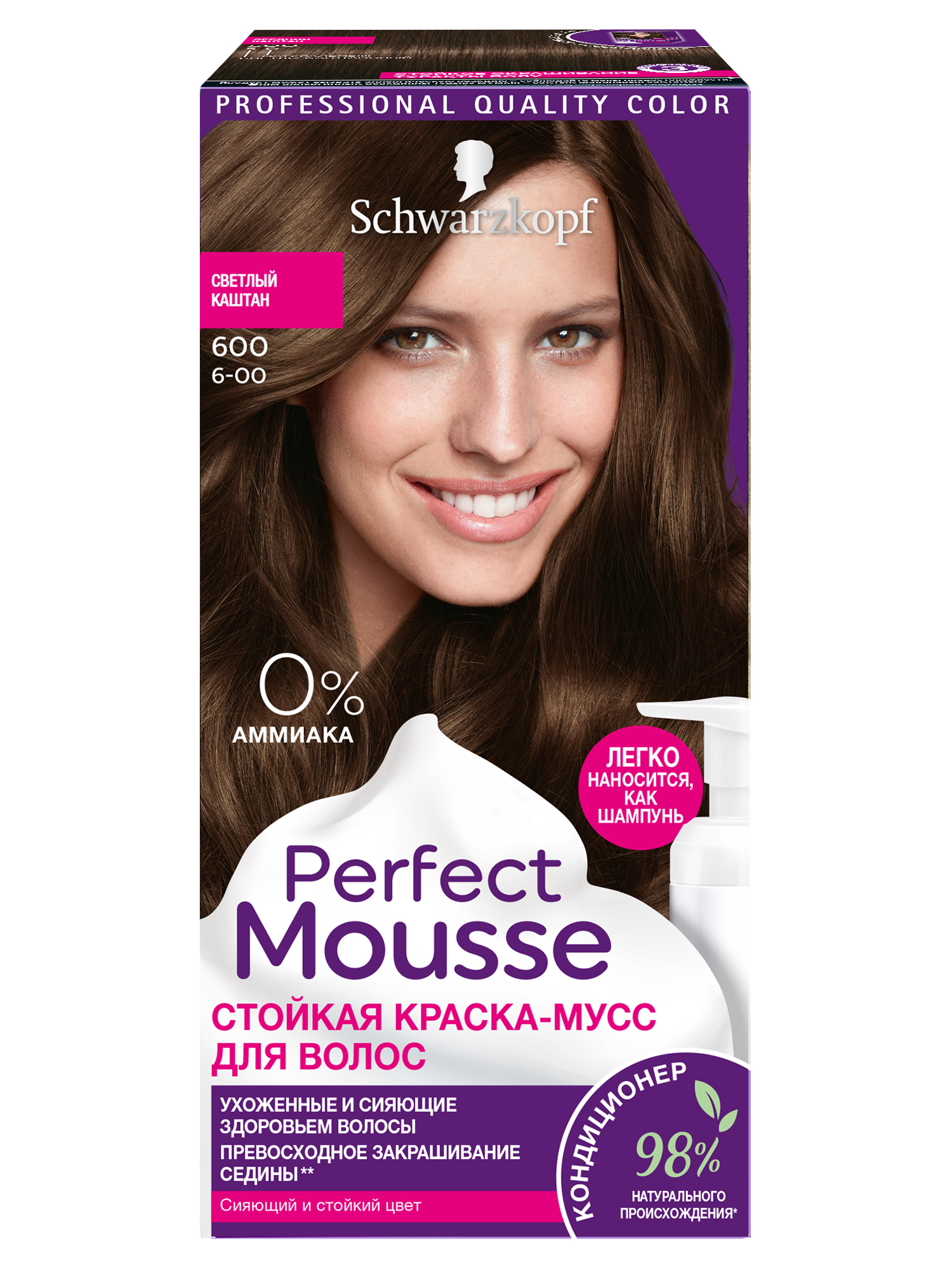 Стойкая краска-Мусс Perfect Mousse для укладки волос, 600 92,5 мл - купить в Улыбка радуги , цена на Мегамаркет