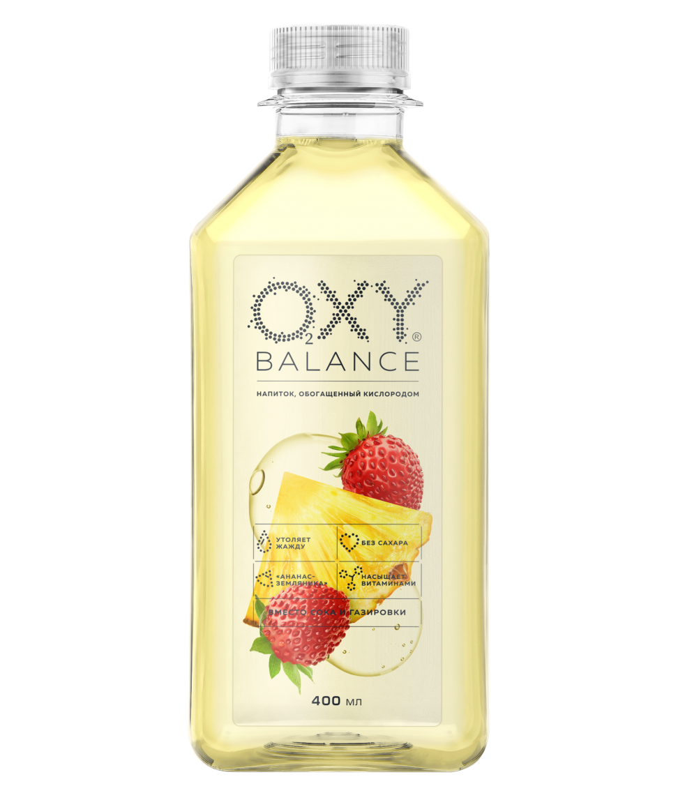 Oбогащенная вода Oxy Balance ананас-земляника 400 мл