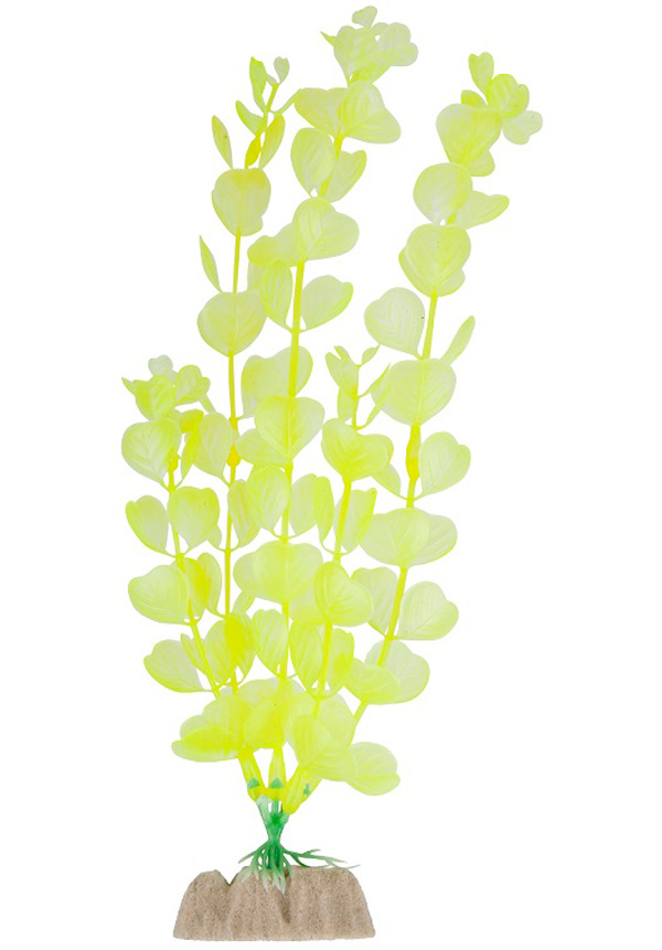 Искусственное растение для аквариума GLOFISH Растение флуоресцентное желтое 20,32 см