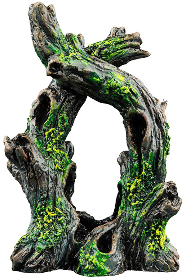 Декорация для аквариума GLOFISH Скрученное дерево, пластик, 5.1х12.7х10.2 см
