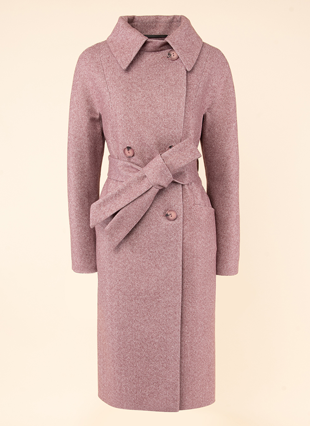 Пальто женское Sezalto 47618 фиолетовое 44 RU