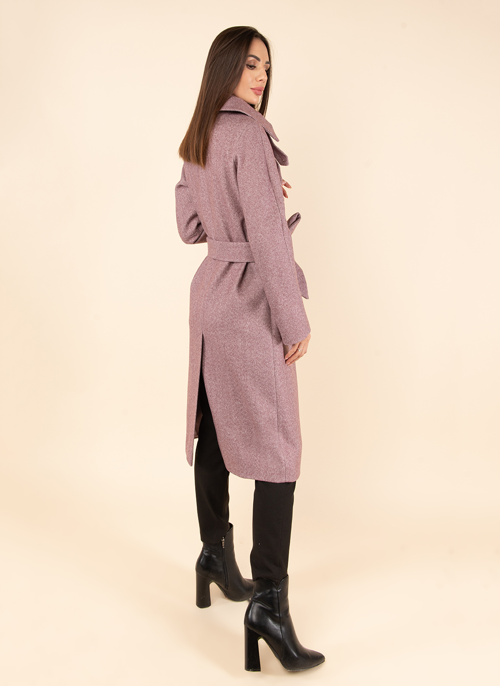 Пальто женское Sezalto 47618 фиолетовое 44 RU