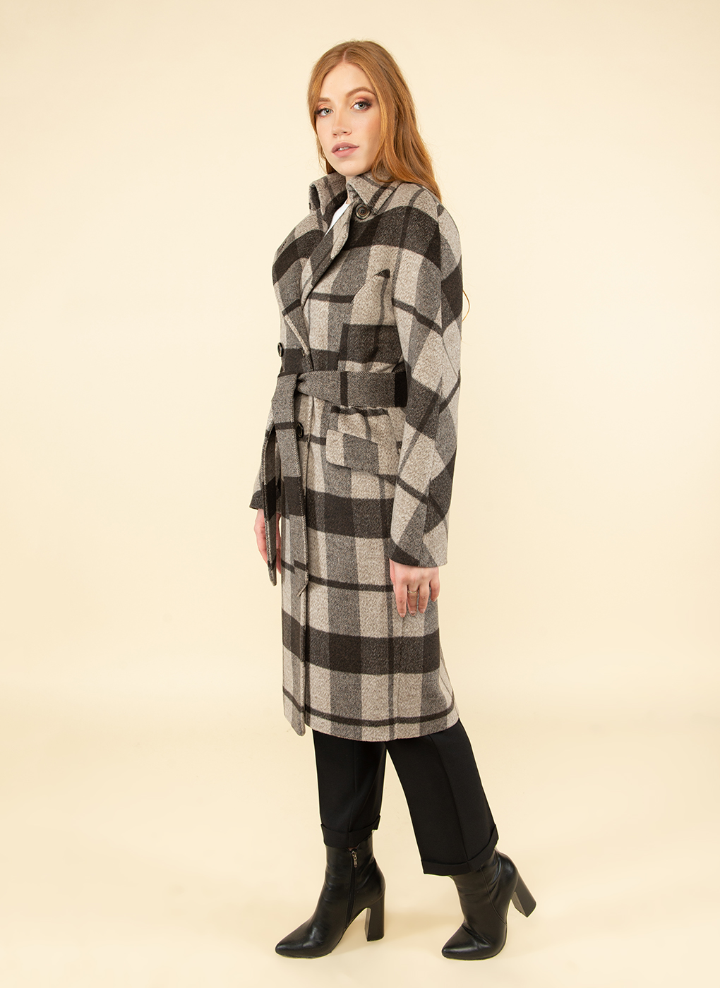Пальто женское Giulia Rosetti 56203 серое 48 RU
