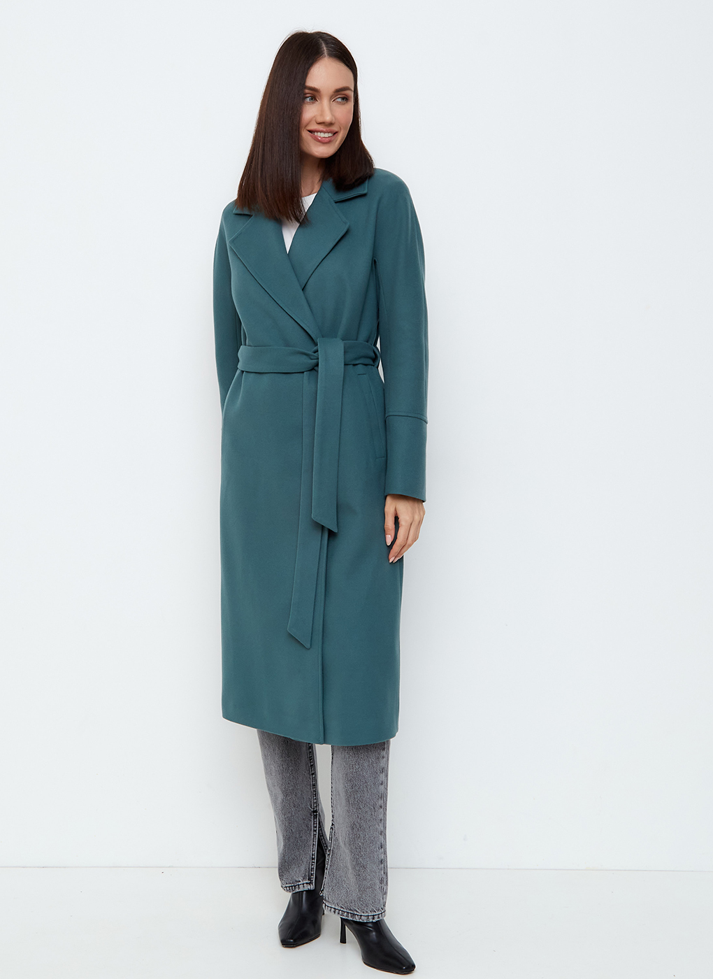 Пальто женское Giulia Rosetti 56208 зеленое 48 RU