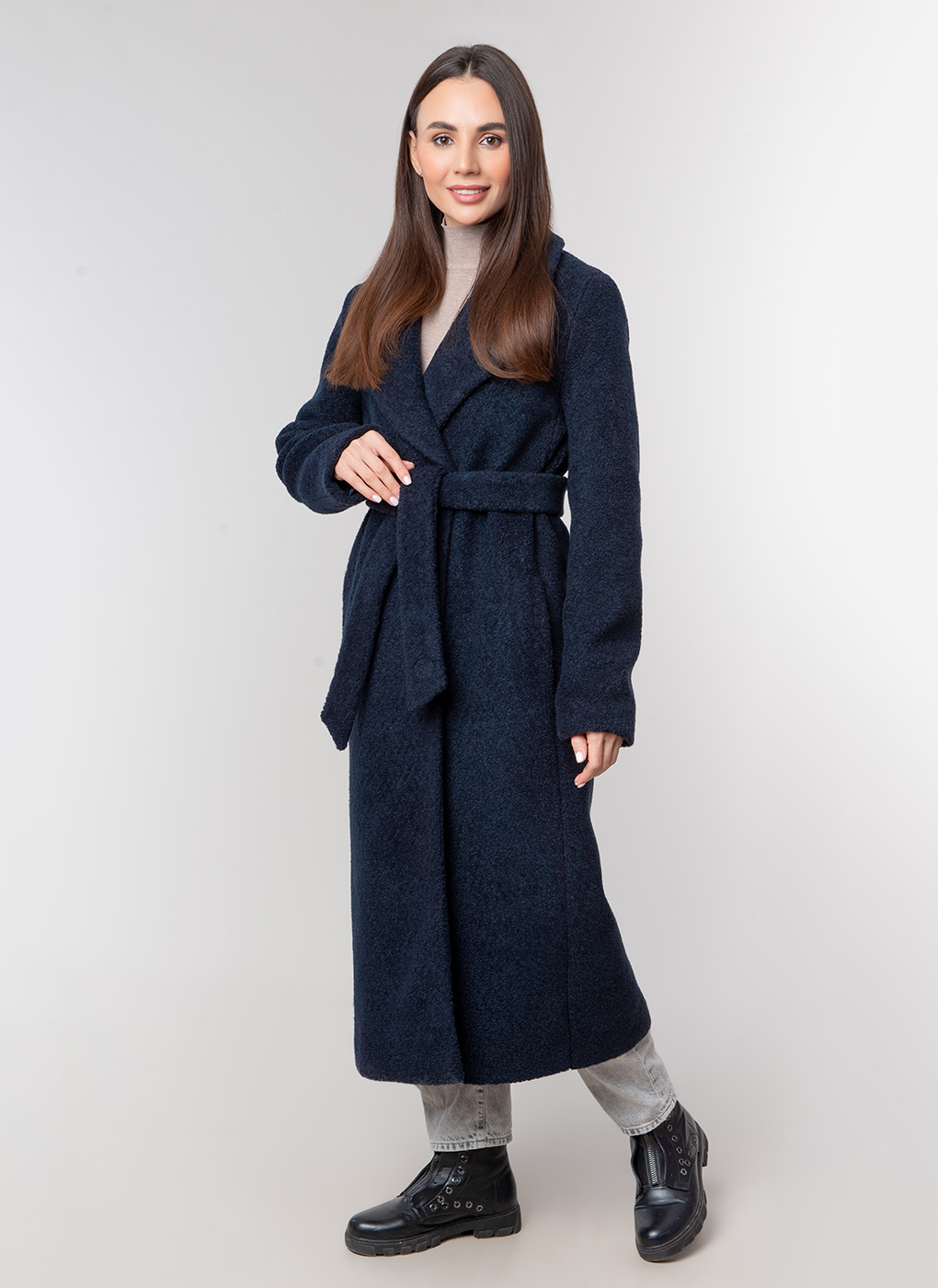 Пальто женское Каляев 59121 синее 44 RU