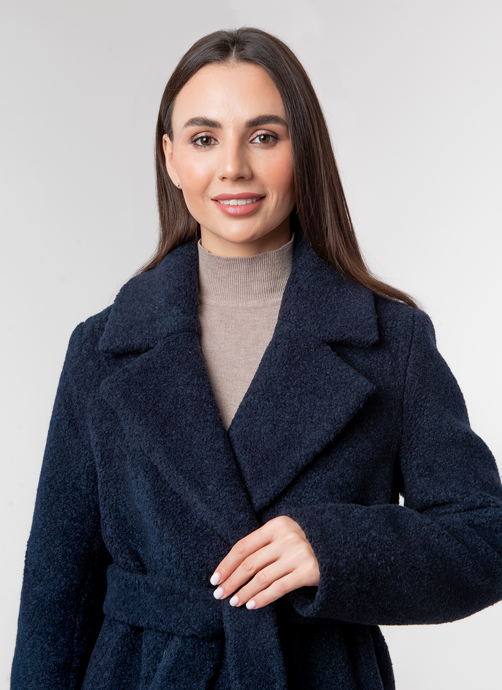 Пальто женское Каляев 59121 синее 44 RU