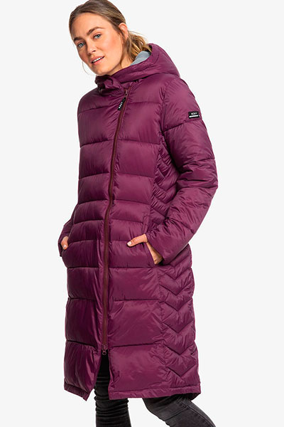 Пальто женское Roxy Everglade ERJJK03290 бордовое XS INT