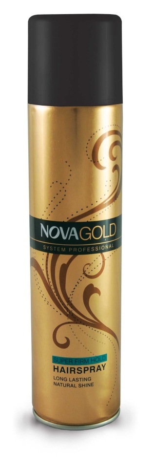 Лак для укладки волос суперфиксация Nova Gold 400 мл