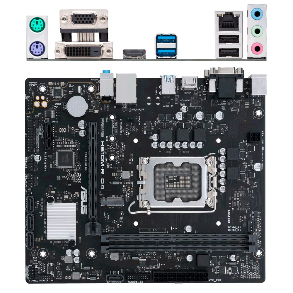 Материнская плата ASUS PRIME H610M-R D4-SI - купить в Computermarket.ru, цена на Мегамаркет